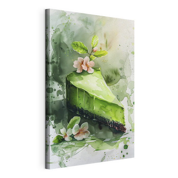 Un trozo de tarta con flores por encima Cuadros Un trozo de tarta con flores por encima
