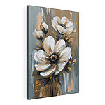 Cuadros Cuadro de flores sobre fondo gris