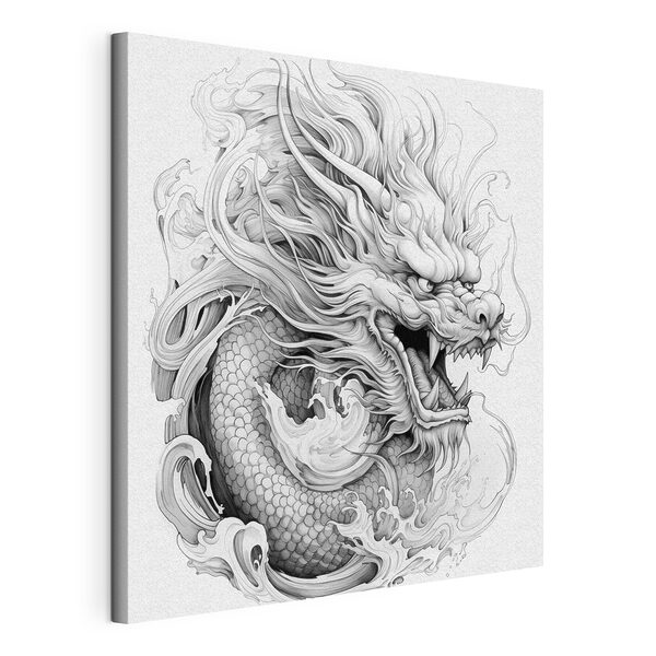 Dragón con cabeza de dragón Cuadros Dragón con cabeza de dragón