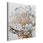 Cuadros Elegante flor en azul y beige