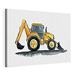 Cuadros Acuarela de un tractor amarillo