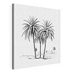 Cuadros Grupo de palmeras en un desierto