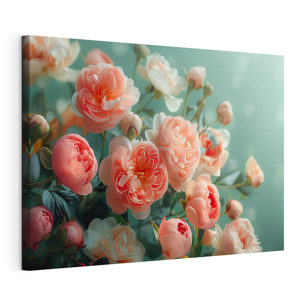 Cuadros Ramo de flores rosas y blancas