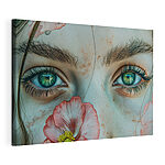 Cuadros Ojos y flores, una mirada íntima