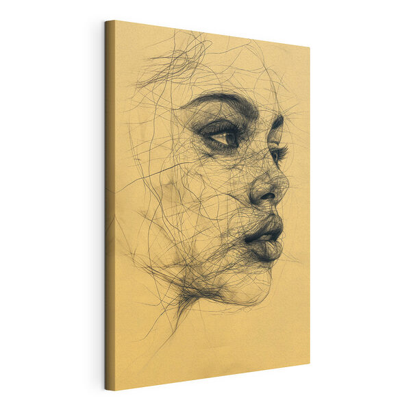 Dibujo del rostro de una mujer Cuadros Dibujo del rostro de una mujer