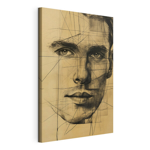 Dibujo del rostro de un hombre Cuadros Dibujo del rostro de un hombre