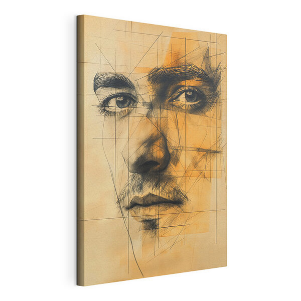 Dibujo del rostro de un hombre Cuadros Dibujo del rostro de un hombre