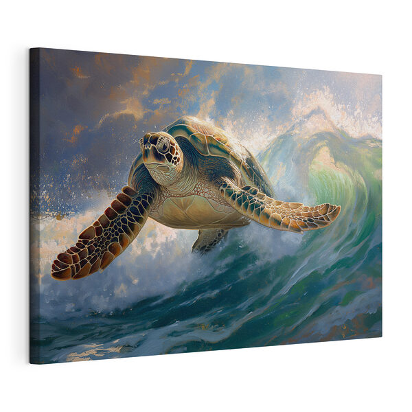 Cuadros Tortuga marina nadando en el océano