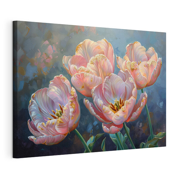 Cuadros Ramo de tulipanes rosas