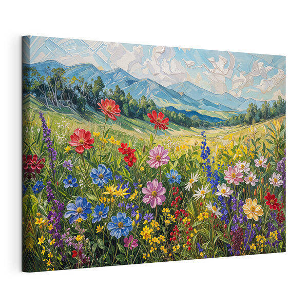 Cuadro de flores en un campo Cuadros Cuadro de flores en un campo