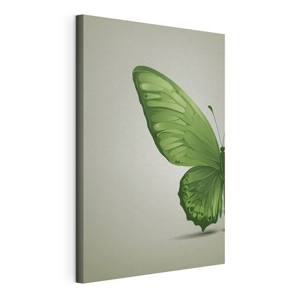 Cuadros Mariposa verde con alas