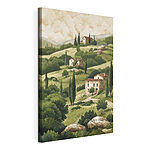 Cuadros Cuadro de un paisaje con casas y árboles