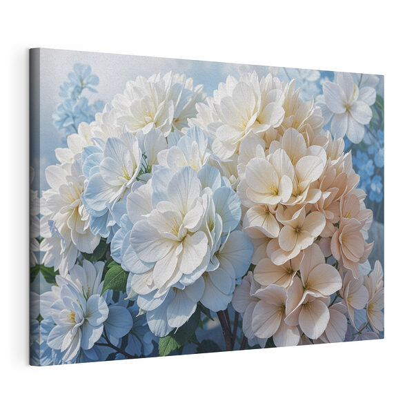 Ramo de flores blancas y azules Cuadros Ramo de flores blancas y azules