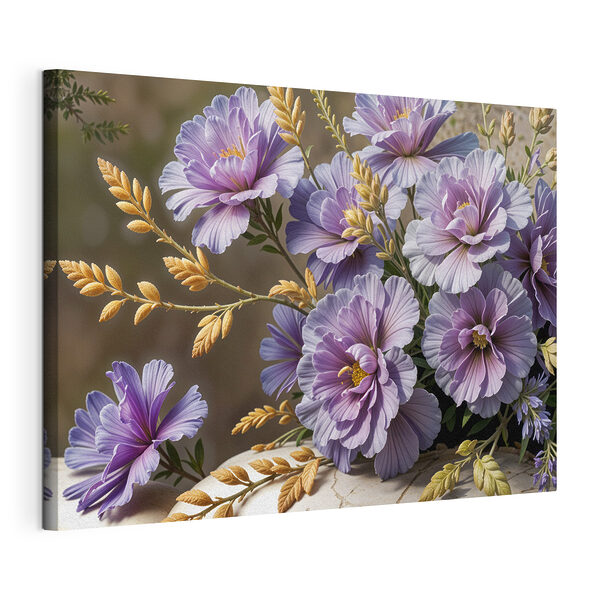 Cuadros Florecen delicadas flores en tonos suaves