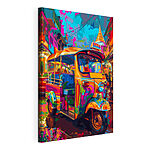Cuadros Un tuk-tuk de colores en una calle