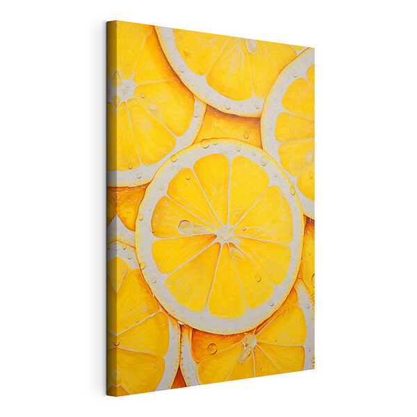 Ramo de limones con gotas de agua Cuadros Ramo de limones con gotas de agua