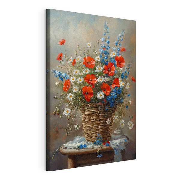 Cuadro de flores en una cesta Cuadros Cuadro de flores en una cesta
