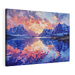 Cuadros Pintura de montañas y agua