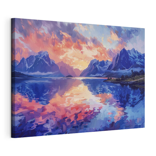 Cuadros Pintura de montañas y agua