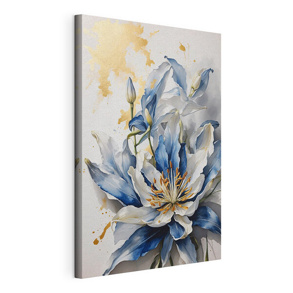 Cuadro de una flor blanca y azul Cuadros Cuadro de una flor blanca y azul