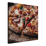 Cuadros Pizza con tomate y queso