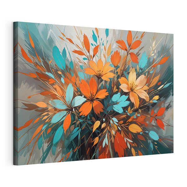 Cuadros Pintura de flores y hojas