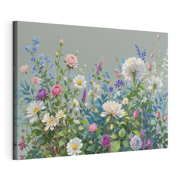 Conjunto de flores y hojas Cuadros Conjunto de flores y hojas