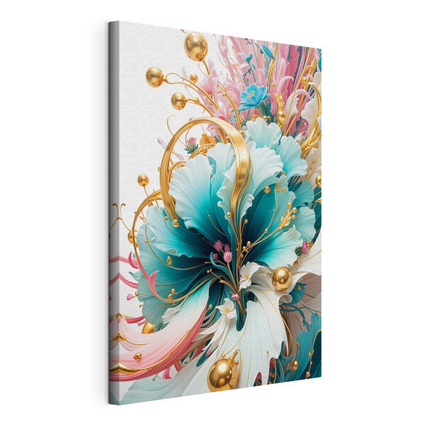 Cuadros Elegantes remolinos florales con esferas