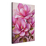 Cuadros Las magnolias florecen en vibrantes tonos rosas