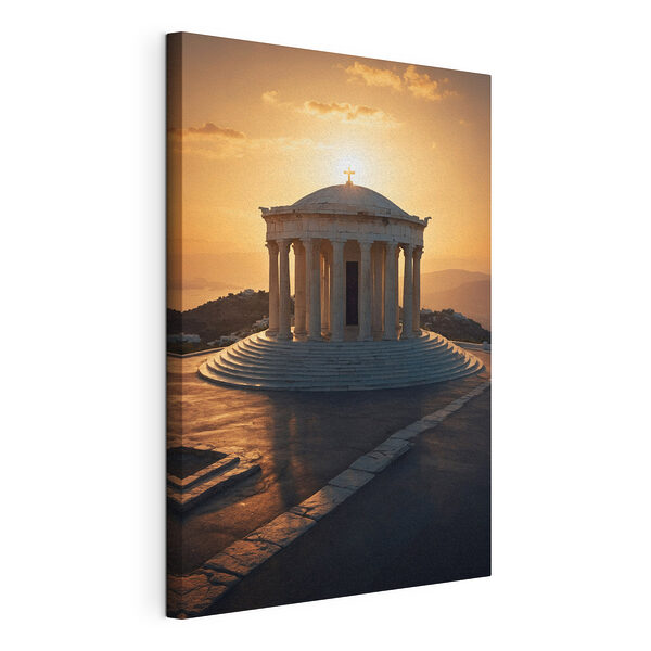 Cuadros Cuadros Edificio con columnas y una cruz en lo alto (SKU: s40478)