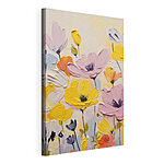 Cuadros Pintura de flores sobre una superficie blanca