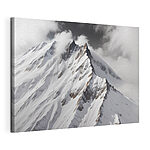 Cuadros Montaña con nieve y nubes
