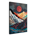 Cuadros Cordillera con una luna roja