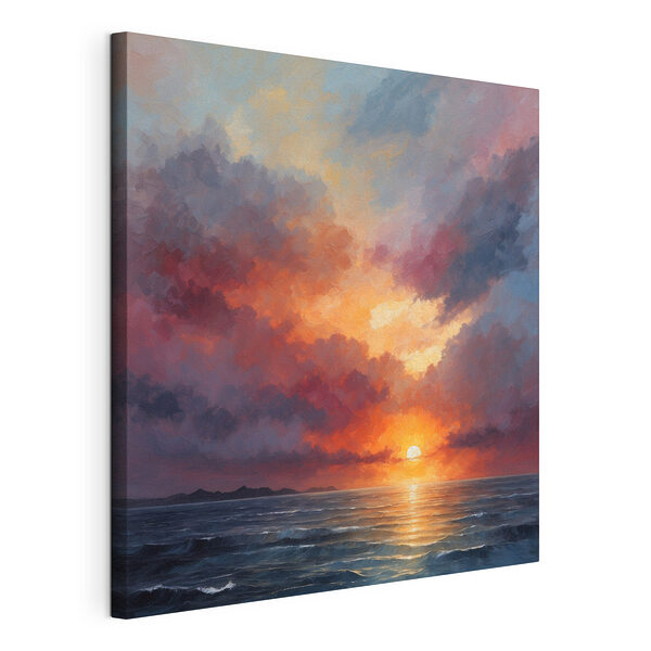 Cuadros Puesta de sol sobre el mar