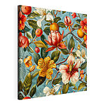 Cuadros Estampado floral con naranjas y flores