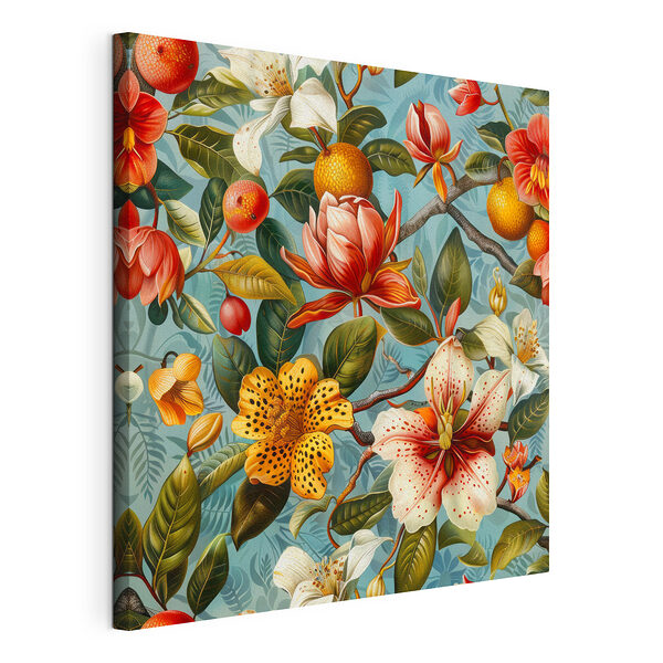 Estampado floral con naranjas y flores Cuadros Estampado floral con naranjas y flores