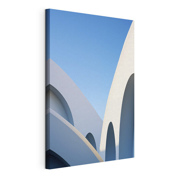 Cuadros Edificio blanco con un cielo azul