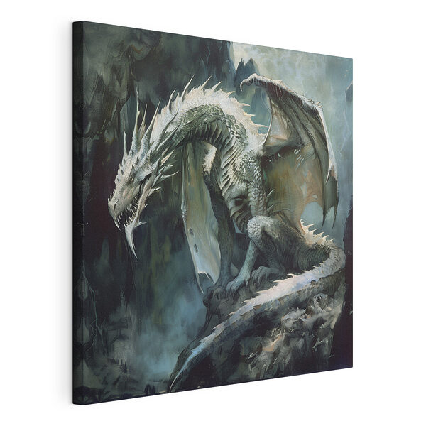 Cuadros Un dragón sentado sobre una roca (SKU: s40776) Cuadros Cuadros Un dragón sentado sobre una roca (SKU: s40776)