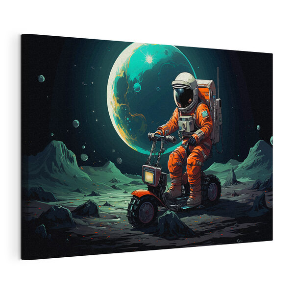Un astronauta en un patinete en la Luna Cuadros Un astronauta en un patinete en la Luna
