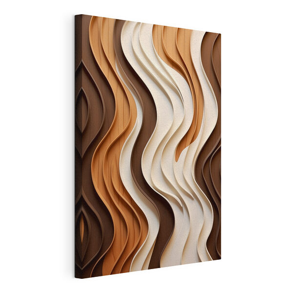 Ondas de elegancia en tonos de madera Cuadros Ondas de elegancia en tonos de madera