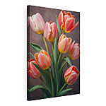 Cuadros Ramo de tulipanes rosas y amarillos