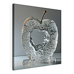 Cuadros Manzana de cristal con tallo