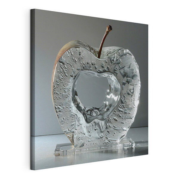 Manzana de cristal con tallo Cuadros Manzana de cristal con tallo