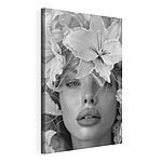 Cuadros Mujer con flores en la cabeza