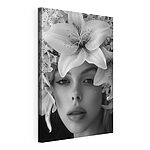 Cuadros Mujer con flores en la cabeza