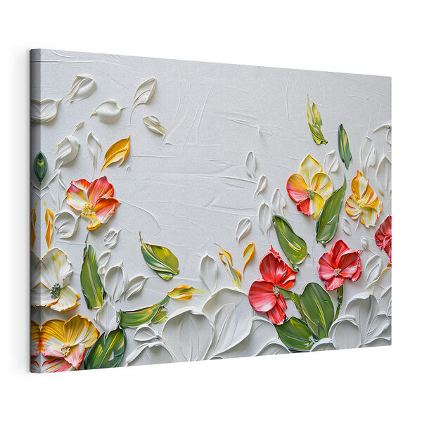 Cuadros Pintura de flores y hojas