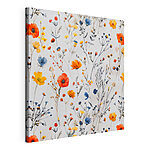Cuadros Diseño floral sobre fondo blanco