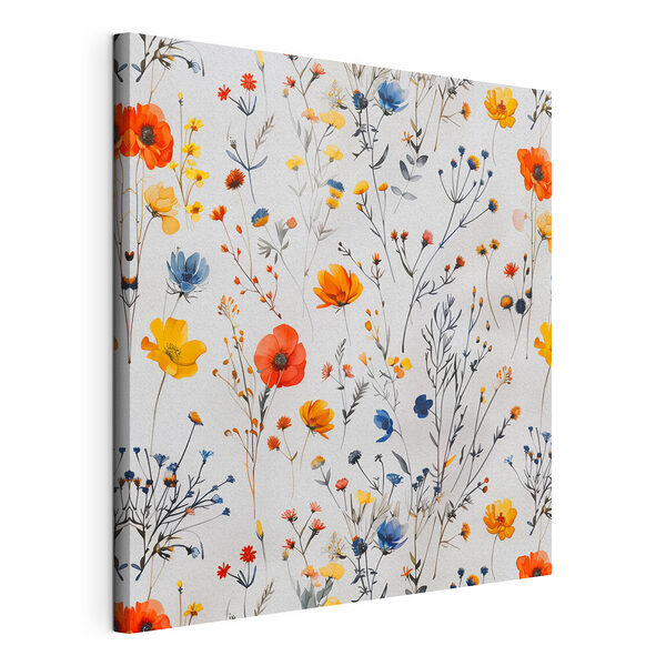 Cuadros Diseño floral sobre fondo blanco