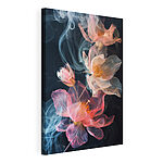 Cuadros Baile floral entre remolinos de humo