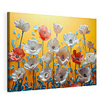 Cuadros Ramo de flores sobre fondo amarillo